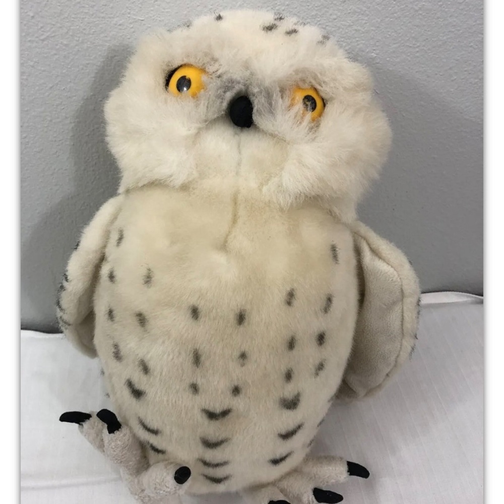 Plush White Spotted Owl Stuffed Animal - Soft Small Pets Toy
